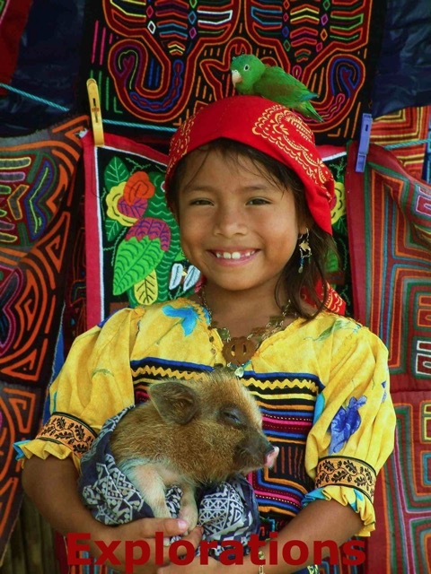 kuna indian girl with pets_WM