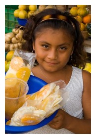 girl selling fruit