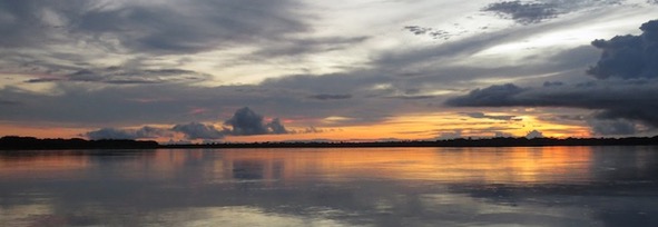 amazon river sunset